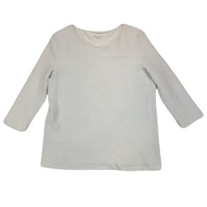 COS Collection of Style Top Textured Cotton Blend White, Size Medium